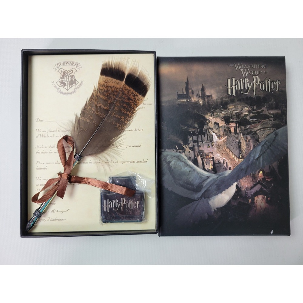 Harry Potter Wizarding World Quill and Ink Set Hogwarts Feather Pen Boxed
